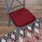Hastings Home Memory Foam Chair Cushion, Square 16"x 16.25" Pad with Ties/PVC Dot Backing for Kitchen, Dining(Red) 197427EVN - alternate 1